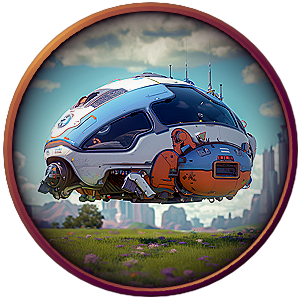 Un véhicule space fantasy : l'hover-van